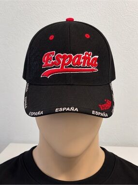 ESPAÑA Black & Red Baseball Cap